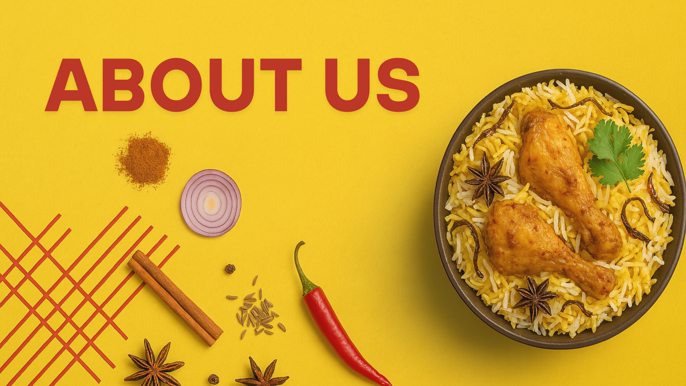 Biryani House About Us Banner